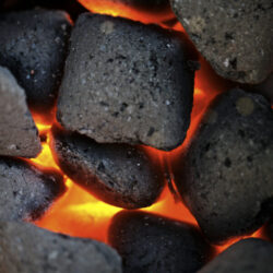 burning coal - deposit photos